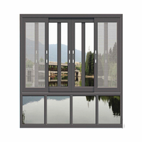 Fenêtre coulissante en aluminium à double vitrage, insonorisée, certifiée Energy Star, pour cuisine, avec moustiquaire