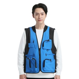 Gilets multi-poches pour restaurants de hot pot et de barbecue, gilet rembourré en coton coupe ajustée avec design de poche 3D - Product Image 3