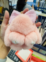Lindo Peluche Suave de Conejito con Orejas Largas, Lazo de Diamantes de Imitación Brillantes, Caja Sorpresa de Conejitos de Peluche