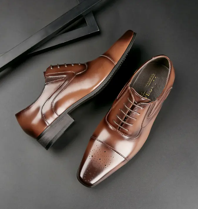 Cy50539a sapatos masculinos de couro, novo modelo casual com cadarço para homens