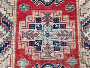 พรมคาซาคถักด้วยมือแบบชาวอัฟกานิสถานแนววินเทจพรมขนแกะพื้นที่ห้องนอน - Product Image 2