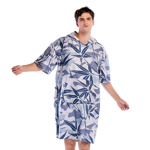 Asciugamano <span class=keywords><strong>poncho</strong></span> con cappuccio da surf con stampa logo personalizzata con stampa digitale a secco da spiaggia con stampa digitale all'ingrosso con tasca - Product Image 5