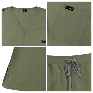 Accessoires exclusifs pour soignants, tenues d'hygiène hôtelière, tissu dobby tissé, couleur unie, pour médecins, infirmières, usage hospitalier unisexe - Product Image 3