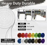Sangle en polyester tissé en gros, 16+ couleurs, écologique, robuste, en rouleau pour sacs, vêtements, bricolage, en stock