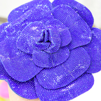 Appliques florales 3D de haute couture luxueuses, grand design magnifique, avec de grands strass pour robe de mariée