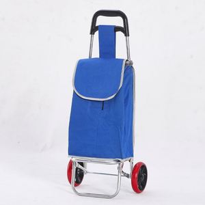 Bolsa de Compras Plegable de Poliéster con Ruedas y Logotipo Personalizado, Carrito de Viaje Plegable - Product Image 1