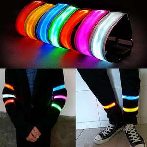 Los artículos más vendidos, <span class=keywords><strong>pulsera</strong></span> Led Slap, brazalete luminoso, brazalete LED deportivo personalizado para correr, brazalete Cheer Bangle Flash Nylon Slap Band - Product Image 2