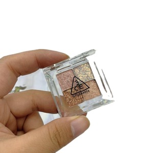 Paleta de sombras de ojos, estuche cuadrado transparente de 4 colores con tapa para almacenamiento de maquillaje cosmético - Product Image 5