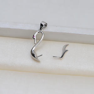 สร้อยคอมุกทรงหงส์ DIY เครื่องประดับสำหรับผู้หญิง พร้อมจี้เงินแท้ S925 สไตล์บาโรก 1417 อุปกรณ์และส่วนประกอบสำหรับทำเครื่องประดับ - Product Image 4