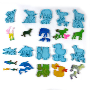 Animal silicone epóxi pingente molde DIY cristal epóxi molde Brincos pingente broche molde - Product Image 1