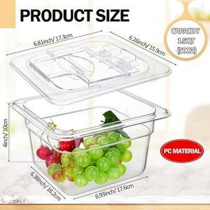 Vassoio <span class=keywords><strong>Gastronorm</strong></span> 1/1 in Plastica Trasparente Sunmax per Conservazione Alimenti Freschi, Forniture per Hotel e Ristoranti - Product Image 6