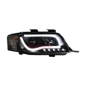 Aggiornamento al nuovo faro anteriore modificato stile Angel Eyes per fari a strisce LED Audi <span class=keywords><strong>A6</strong></span> luci anteriori da <span class=keywords><strong>1997</strong></span> a 2000 anni - Product Image 1
