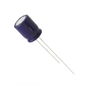 Condensador de Canal de Fabricante 180uF CAP ALUM 180UF 20% 25V RADIAL TH de Orificio Pasante LXY25VB181M10X12LL - Product Image 1