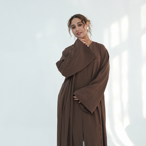 <span class=keywords><strong>Abaya</strong></span> di Lusso Ramadan EID 2026 Dubai con Perline Fatte a Mano Abito Musulmano da Donna Abbigliamento Islamico Cardigan <span class=keywords><strong>Abaya</strong></span> con Bottoni - Product Image 2