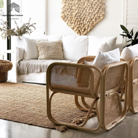 Vente directe de fauteuils simples contemporains en rotin naturel écologique pour la maison, les salons, les chambres, le bureau à domicile