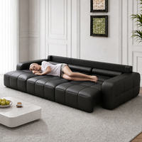 Canapé de salon moderne et élégant, trois places, en cuir véritable, inclinable électriquement, réglable, pivotant, télécommande, USB