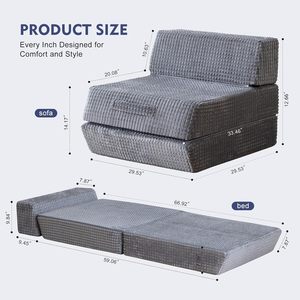 Canapé-<span class=keywords><strong>lit</strong></span> futon, chaise convertible et matelas de sol pour <span class=keywords><strong>lit</strong></span> d'appoint, dossier amovible pour salon et chambre à coucher - Product Image 6