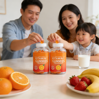 2026 Volwassen Tieners Nieuwgeborenen Uitsluiting Huidverlichtende Verhelderende Anti-verouderings Antioxidanten Natuurlijke Veganistische Vitamine C Gummies Sinaasappel