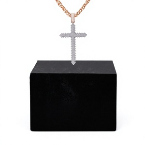 D'vins Jewels ทำขึ้นเอง VVS Lab hip hop แร็ปเปอร์ตัวอักษรน้ำแข็งจี้18K สีโรสโกลด์เพชรสีขาวของขวัญสำหรับทุกเพศ - Product Image 1