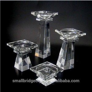 Puente pequeño, venta al por mayor, portavelas Rectangular de cristal personalizado, portavelas de cristal de alta calidad para decoración del hogar - Product Image 3