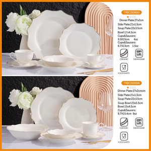 <span class=keywords><strong>Service</strong></span> de table en porcelaine fine en céramique, 16, 32 ou 60 pièces, en forme de fleur, emballage personnalisé, pour 12 personnes - Product Image 2