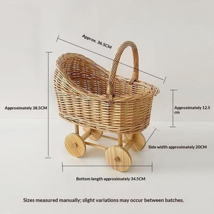 Cesta <span class=keywords><strong>de</strong></span> Mimbre <span class=keywords><strong>de</strong></span> Fibra Vegetal 2026 para Almacenamiento, Accesorios <span class=keywords><strong>de</strong></span> Fotografía, Juguetes para Niños, Decoración <span class=keywords><strong>de</strong></span> Escritorio y Floristería - Product Image 4