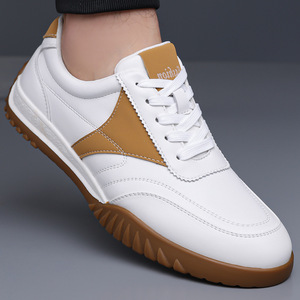 Chaussures de sport décontractées respirantes à semelle souple pour hommes, talon bas, lacets avant, couleurs unies noir, blanc, marron, bleu 5581 - Product Image 4