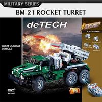 Véhicule lance-roquettes RC CaDA C61002, 1369 pièces, camion militaire télécommandé, modèle de blocs de construction DIY avec moteur