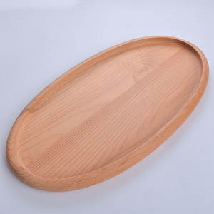 Bandeja de Servicio Ovalada Grande de Madera de 2 Piezas para Cena, 40x22cm y 34x17cm, para Restaurante, Precios Económicos - Product Image 3