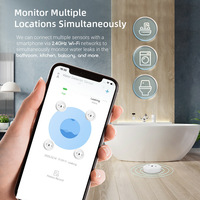 Détecteur de fuite d'eau EWeLink, capteur compatible Zigbee avec prise en charge 2MQTT et contrôle par application pour la détection des inondations