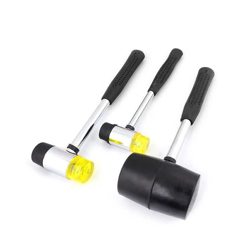 Rubber Mallet Hammer Double-Faced Soft Hammer Dual Head Plastic and Rubber Hammer Metal Mallet