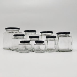 Tarro cuadrado de almacenamiento de vidrio con tapas 50ml 3 Oz 12 Oz 100mL 200ml 500 Ml Little Cheap Jelly Xuzhou Gafas Botella Frascos de miel - Product Image 5