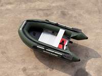 Bateau de pêche et de rame pliable en aluminium de 2,7 m avec ponton entièrement gonflable en PVC pour la navigation en lac et en rivière