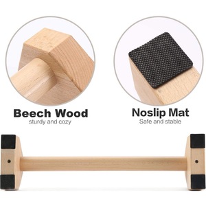 Wooden <b>Push</b>-<b>Up</b> <b>Bars</b> 20cm 30cm 40cm Anti-Slip Home Fitness Equipment - Product Image 2