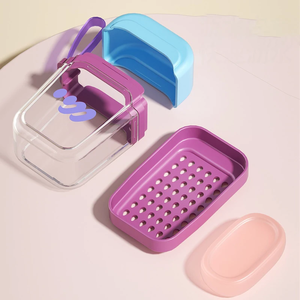 Jabonera portátil con caja de almacenamiento sellada, impermeable, para viaje, hogar, baño, caja de almacenamiento para exteriores, bandeja organizadora para jabón, 1 ud. - Product Image 3