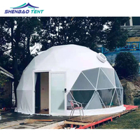 Tentes à dôme géodésique personnalisables avec poteaux en aluminium en tissu de verre/PVC/Oxford pour salle de bain, pour garden parties, pour glamping dome house