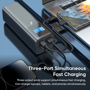 Banque d'alimentation haute capacité 24600mah PD 140W batterie externe à charge <span class=keywords><strong>super</strong></span> rapide TFT affichage intelligent chargeur portable 3 ports - Product Image 2