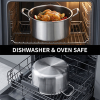 Ensemble de casseroles en acier inoxydable triple couche antiadhésif nid d'abeille, marmite à soupe en acier inoxydable 3 couches avec couvercle, compatible induction pour cuisine