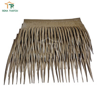 Toit de chaume synthétique imperméable et évalué aux UV Parasol de plage en chaume Tiki synthétique artificiel en forme de palapa en paille Paja Sintetica