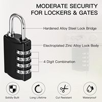 Cadenas à combinaison à 4 chiffres, étanche, pour extérieur, bagages, casier de gym, boîte à outils, valise, serrure pour employé