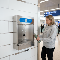 Stasiun Pengisian Air Botol Pemurni Sensor Aktivasi Otomatis Dispenser Air Minum Langsung