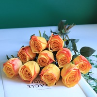 Neue Bestseller Hochwertige Hochsimulierte Umweltfreundliche Seidenblumen Rose mit Langem Stiel für Hochzeit Weihnachten Muttertag