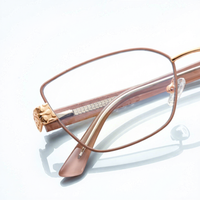 Lunettes anti-lumière bleue transfrontalières 3167 – Monture en métal large à bordure complète avec inserts en propionate pour femmes aux petits visages, effet rajeunissant