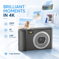 Cámara Digital 2.7K con Video, Certificación UKCA, Enfoque Automático, Pantalla CMOS, Ideal para Viajes, Fotografía Familiar y Principiantes