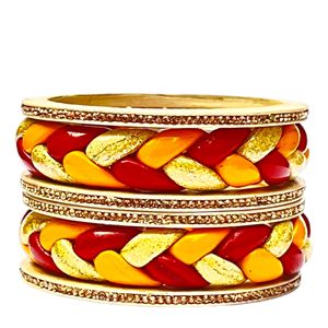Traditional Handmade Lac Bangles Set with Unique Ponytail Design Stylish Ethnic Jewelry for Weddings Celebrations and Gifts - Product Image 3