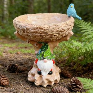 Mangeoire à oiseaux en forme de nid de moineau en résine, ornement de jardin, décoration pastorale extérieure, artisanat - Product Image 2