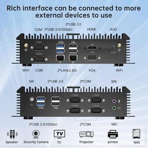 工业迷你电脑，无风扇台式电脑，Core I3-8130U 2.2-3.4GHz，Win-11 Pro，16G DDR4 RAM，256G SSD，VGA/HDMI 4K 60Hz - Product Image 5