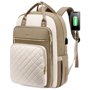 LOVEVOOK 15.6 17 Inch Business College School Computer Backpack Bag Purse with USB Port Casual Travel Laptop Backpack for Women