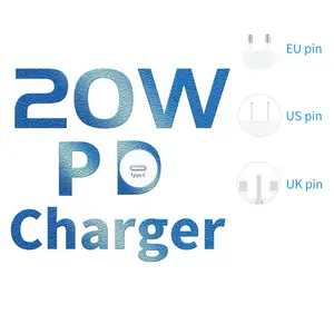 US Plug Fast Charging Power Supplier Pd 18W 20W Wall Charger for iPhone 12 13 14 USB C Power Adapter Charger