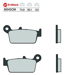 Plaquettes de frein pour moto R-Attack M045CM, carbone-céramique, arrière, homologuées R90 - Product Image 1